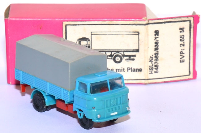 IFA W50 LKW Pritsche/Plane blau