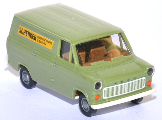 Ford Transit MK2 Kasten Schenker grün