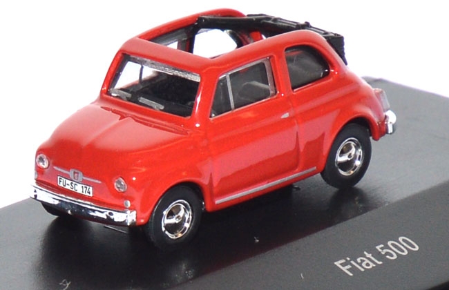 Fiat 500 Faltverdeck offen rot