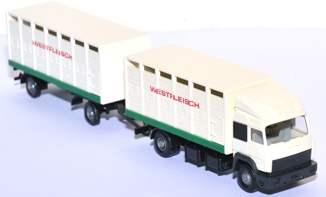 Iveco TurboStar Viehtransport-​Fernlastzug Westfleisch weiß