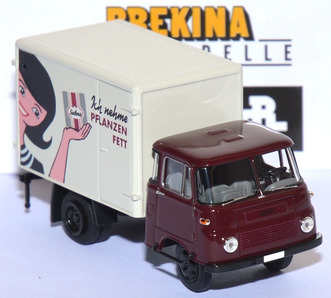 Robur LO 2501 Koffer-​LKW Sahna Pflanzenfett braun