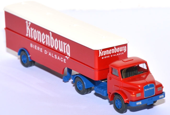 Saviem SM 240 HT Koffersattelzug Kronenbourg Biere