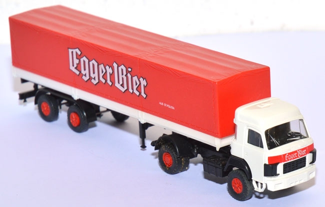 Saurer D 290/330 Pritschensattelzug Egger Bier