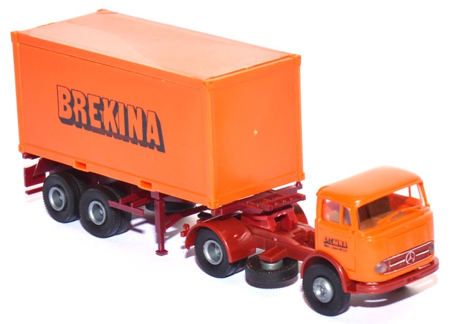 Mercedes-​​Benz LP 328 Containersattelzug 20 ft Brekina orange