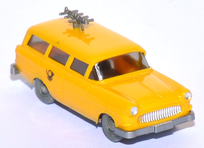 Opel Rekord 58 Caravan Funkmesswagen Post gelb