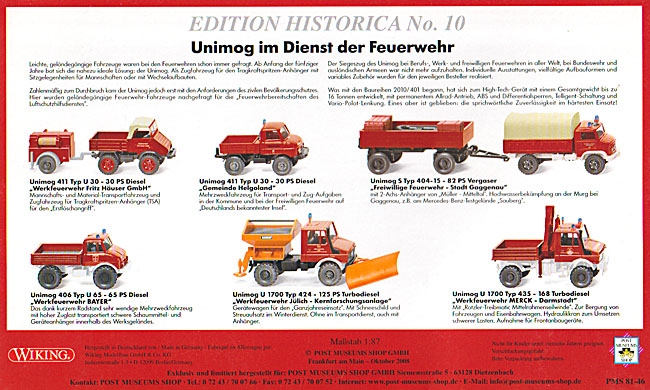 Der Unimog im Dienst der Feuerwehr - Edition Historica No. 10