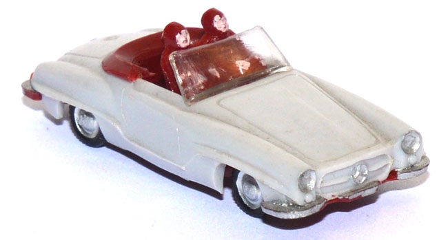 Mercedes-Benz 190 SL Cabriolet offen grauweiß