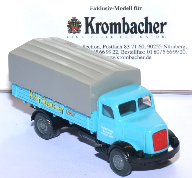 Henschel HS 100 Pritschen-​LKW Krombacher adriablau