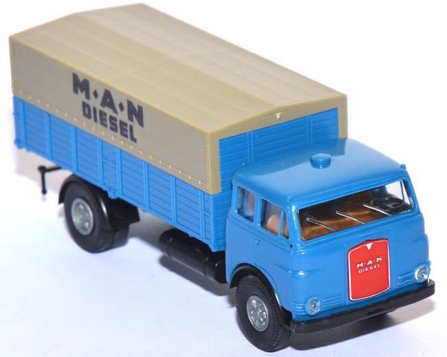 MAN 10.212 Pausbacke Pritschen-​​​LKW MAN Diesel blau