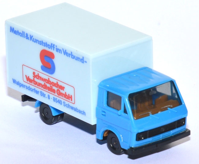 VW LT 28 Koffer Schwabacher Verbundteile GmbH himmelblau