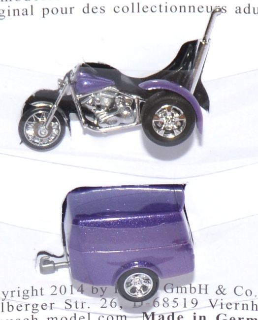 Trike mit Anhänger violett 1152