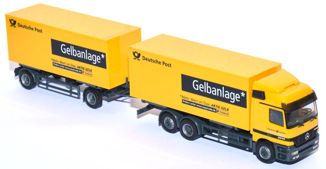 Mercedes-Benz Actros 2543 L Wechselkoffer-Lastzug Deutsche Post Gelbanlage