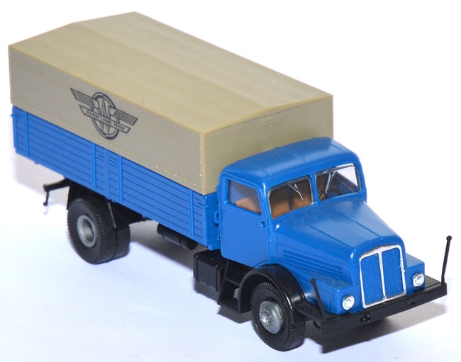 IFA H6 Pritschen-​​​LKW mit Plane blau