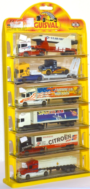 Display mit 6 Scania Sattelzug