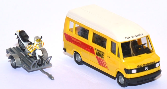 Mercedes-Benz 207 D Bus mit Motorrad BMW R 1100 RS ADAC Pick-up-Service