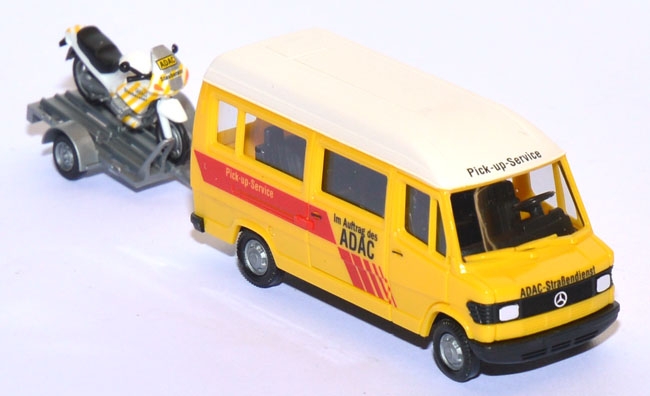 Mercedes-Benz 207 D Bus mit Motorrad BMW R 1100 RS ADAC Pick-up-Service