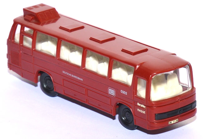 Mercedes-​Benz O 302 Bahnbus DB dunkelrot