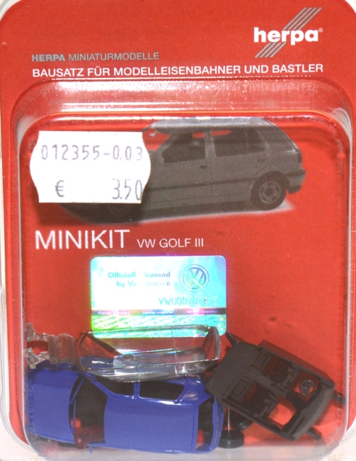 VW Golf 3 4türig blau Minikit