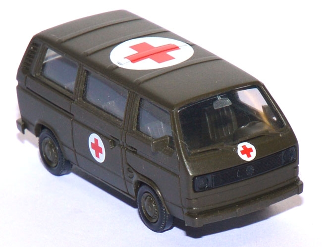 VW T3 Bus Rotes Kreuz BW Militär grün