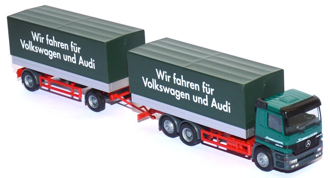 Mercedes-Benz Actros Pritschenlastzug Schnellecke - Wir fahren für Volkswagen und Audi