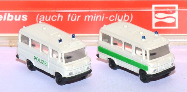 Mercedes-​Benz 508 D Bus Polizei 1:220 - 2 Stück