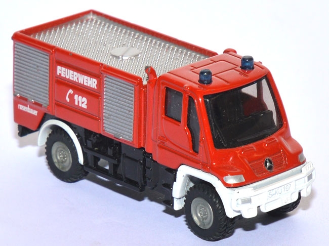 Mercedes-​Benz Unimog Feuerwehr rot