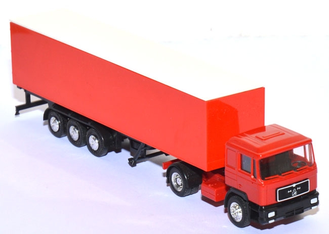 MAN F 90 Koffersattelzug rot