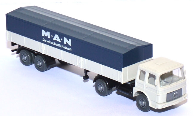 MAN 16.256 FS Pritschensattelzug MAN grauweiß