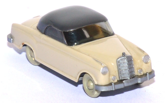 Mercedes-​Benz 220 Cabriolet geschlossen hellgelbgrau