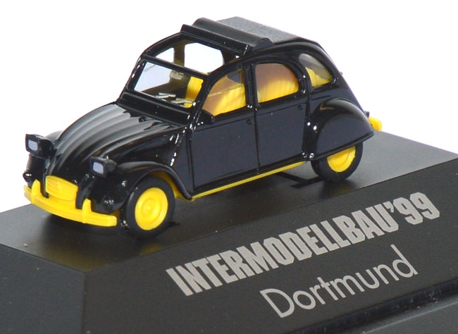 Citroen 2 CV 6 Ente Intermodellbau schwarz