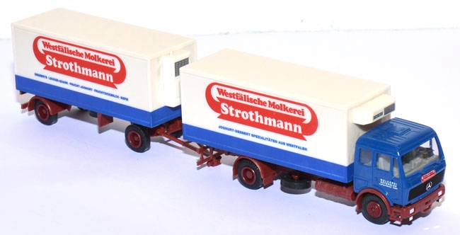 Mercedes-​Benz NG 1632 Kühlkoffer-​Lastzug Molkerei Strothmann Gütersloh