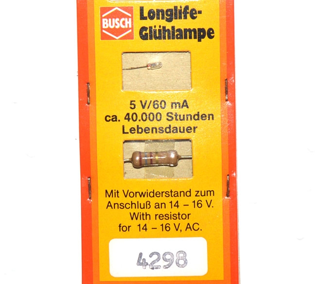 Longlife-Glühlampe mit Vorwiderstand weiß 4298