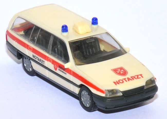 Opel Omega B Caravan GLS Notarzt Malteser cremeweiß