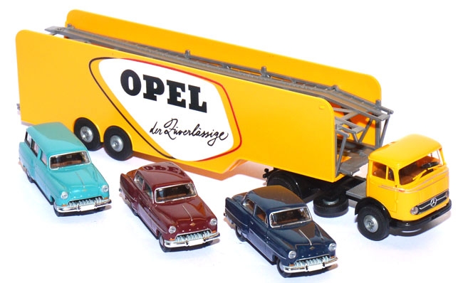 Mercedes-Benz LPS 338  Autotransporter Opel mit Ladegut PKW Opel