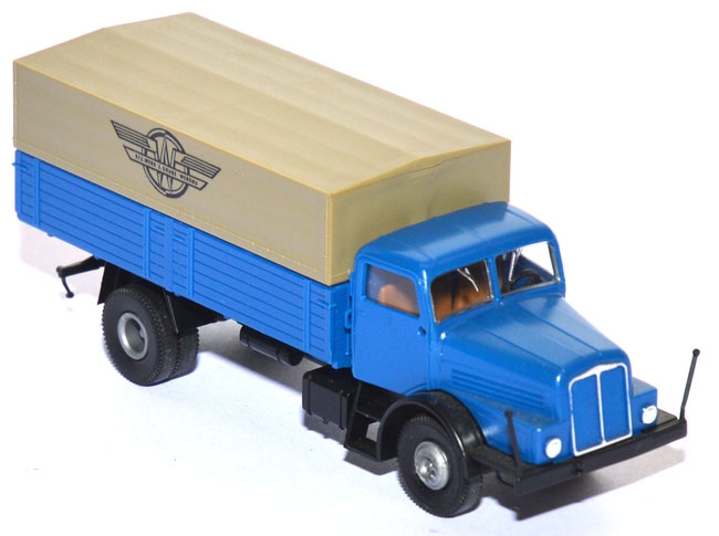 IFA H6 Pritschen-​​​​LKW mit Plane blau