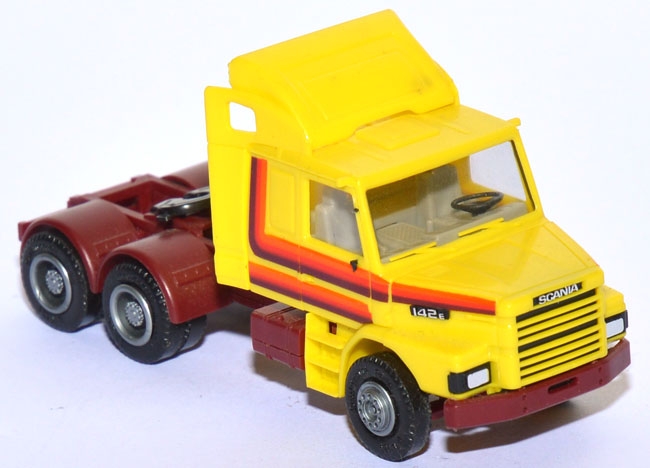 Scania 142 E Hauber Solozugmaschine gelb