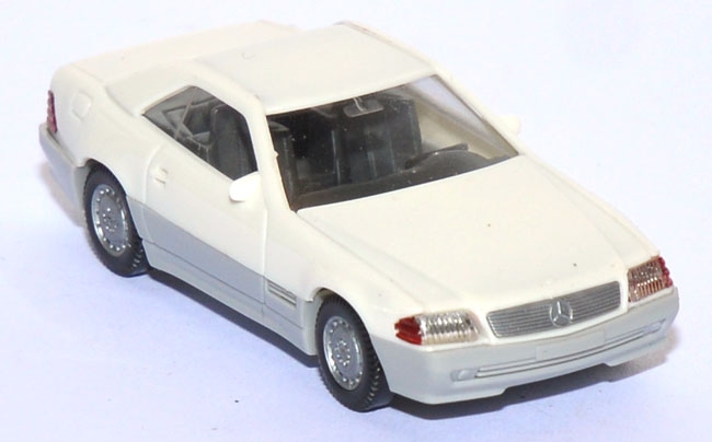 Mercedes-​Benz 500 SL Cabriolet geschlossen weiß