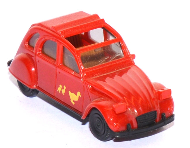 Citroen 2 CV 6 Ente offen Entenfamilie rot