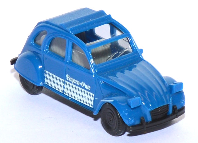 Citroen 2 CV 6 Ente offen Bayern-​​​Ente blau