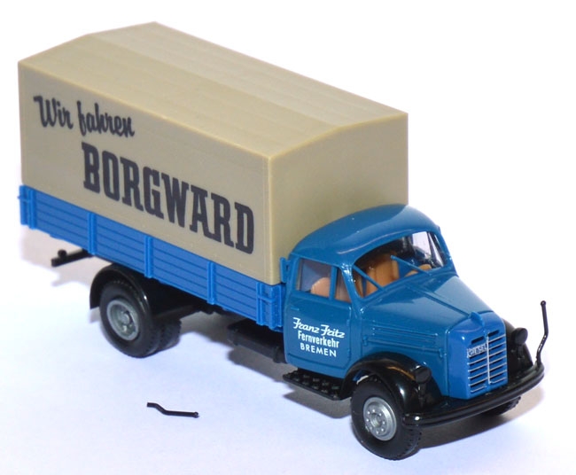 Borgward B 4500 Pritschen-​LKW mit Plane - Franz Fritz Bremen blau