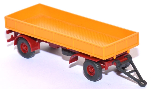 Pritschen-LKW-Anhänger 2achsig hellorangegelb