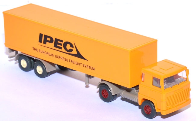 Scania 111 Koffersattelzug IPEC melonengelb