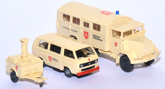 MAN 630 L 2A mit Feldküche + VW T3 Bus Malteser Hilfsdienst