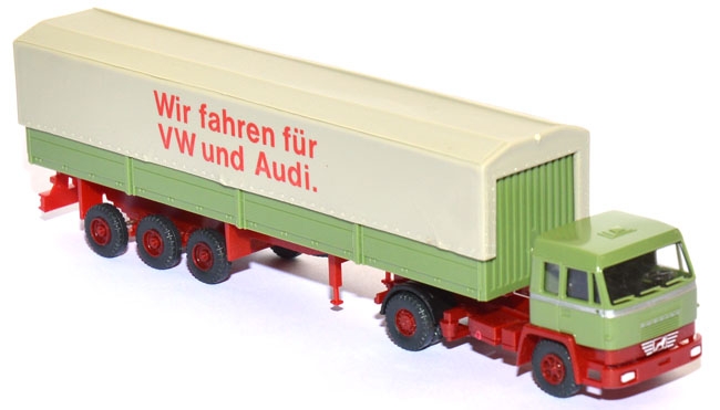 Büssing BS 16 L Pritschensattelzug Wandt - VW und Audi
