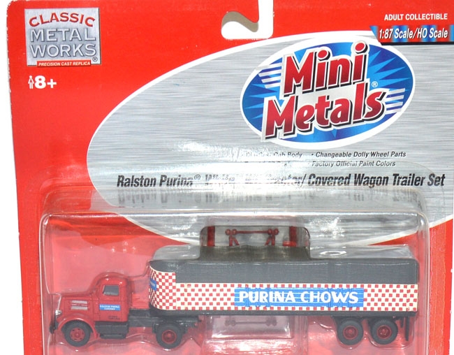 Ralston Purina White WC Tractor / Convered Wagon Trailer Set