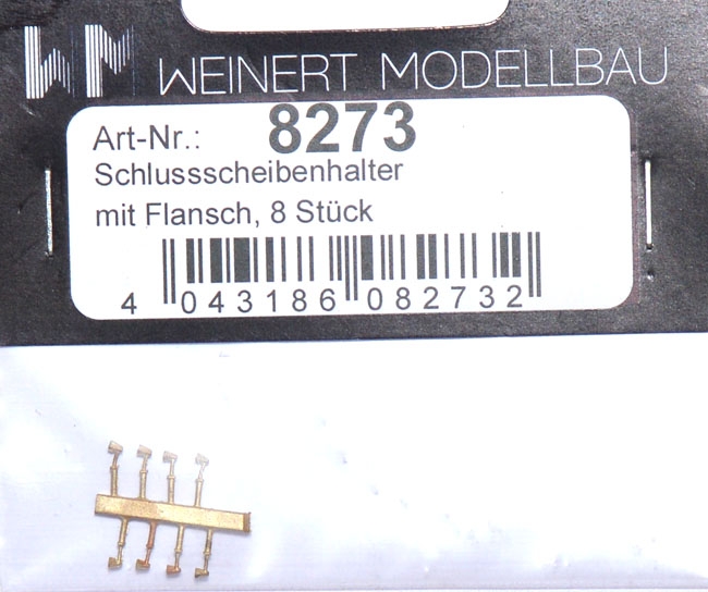 Schlussscheibenhalter mit Flansch, 8 Stück