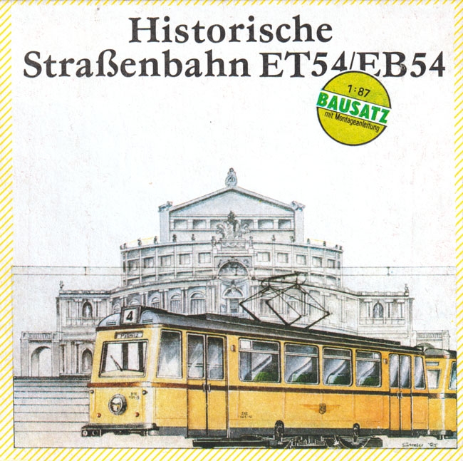 Straßenbahn ET54 / EB54 Dresden Bausatz