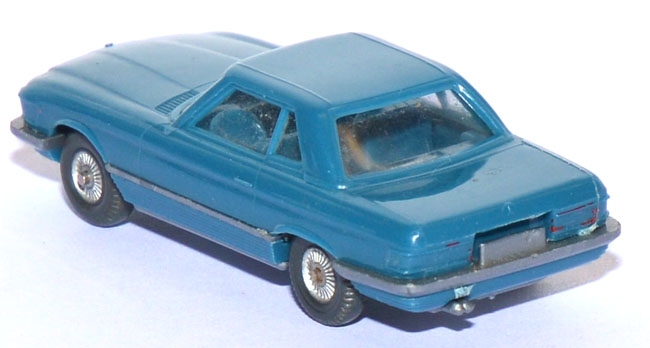 Mercedes-​​Benz 350 SL Cabriolet geschlossen azurblau
