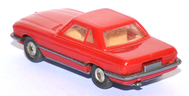 Mercedes-​​​​Benz 350 SL Cabriolet geschlossen orangerot