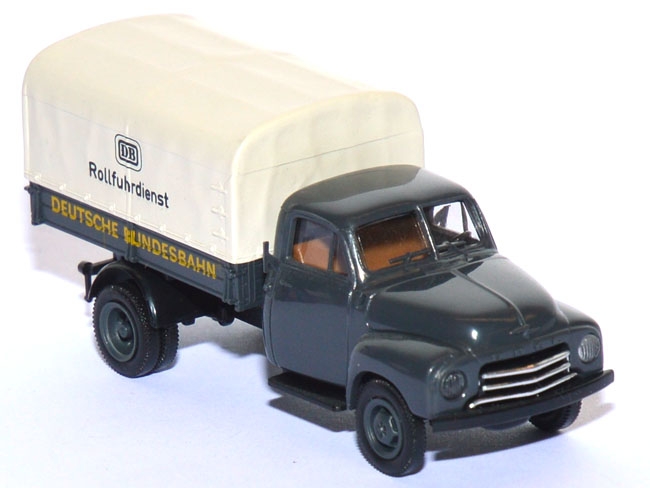 Opel Blitz Langhauber Pritsche DB Rollfuhrdienst grau